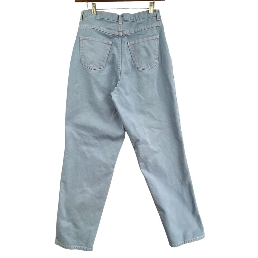 VTG High Waist Mom Jean 30x30 Light Wash Straight Leg Minimalist 90s Denim retro
